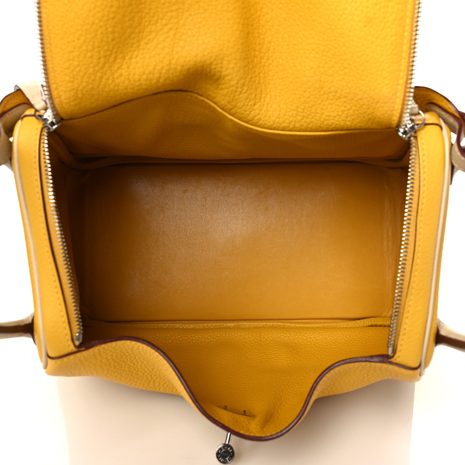 Hermes Taurillon Clemence Bi-Color Lindy 30 Jaune Soleil Parchemin 5 of 10