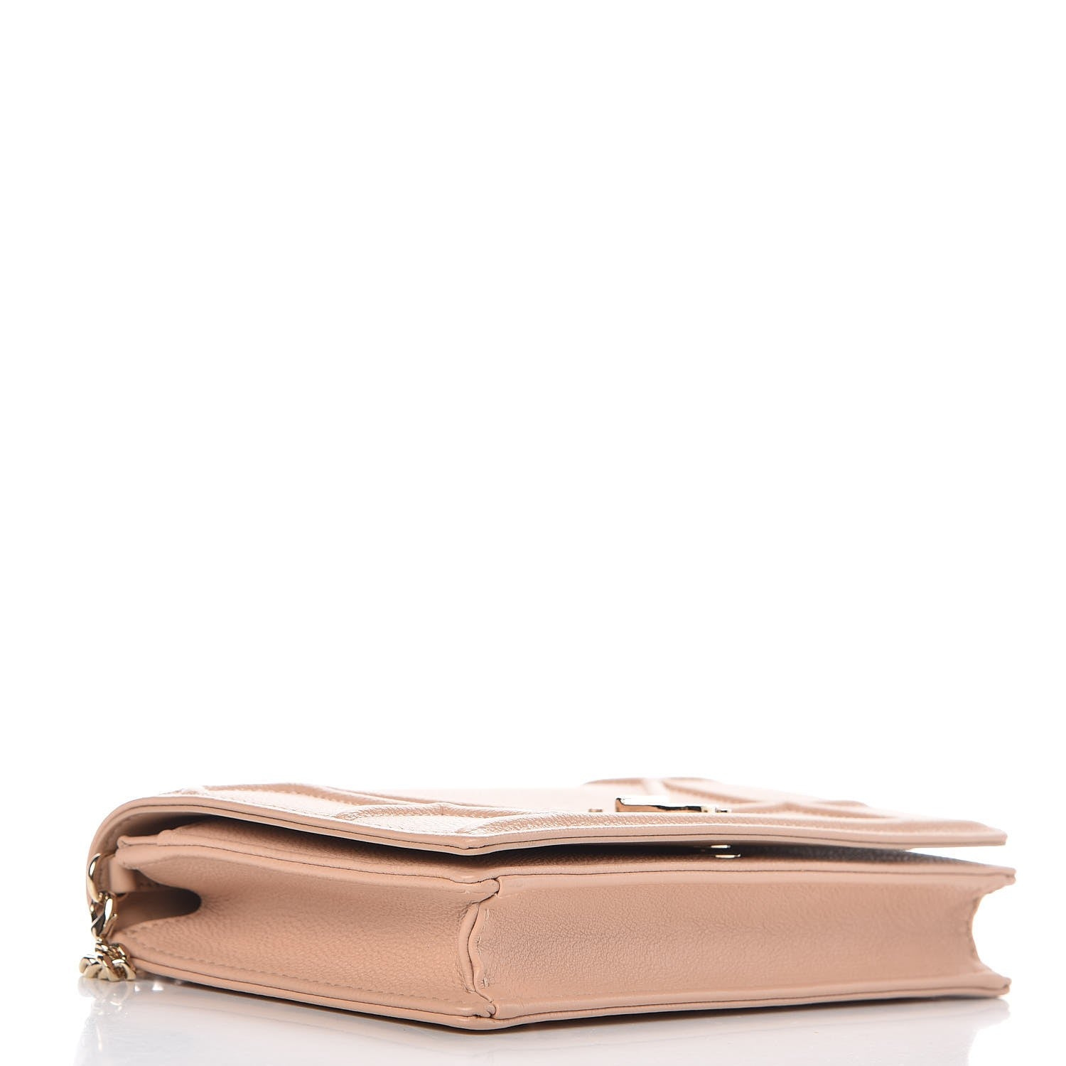 Christian Dior Grained Calfskin Diorama Wallet on Chain Pouch Nude 4 of 8