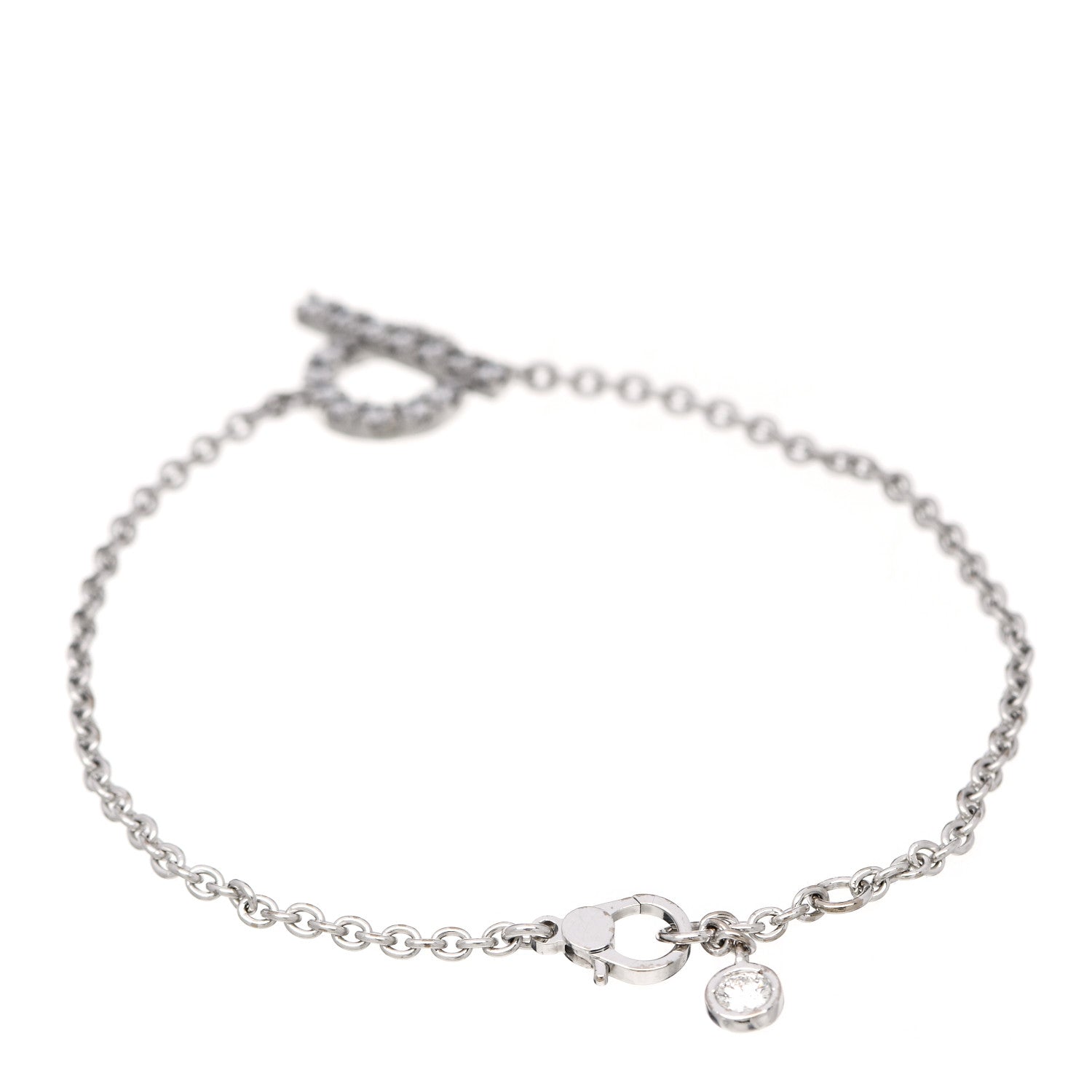 Hermes 18K White Gold Diamond Finesse Bracelet ST 3 of 5