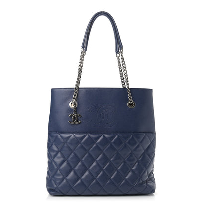 Chanel Caviar Quilted Small Urban Delight Tote Blue 1 of 9