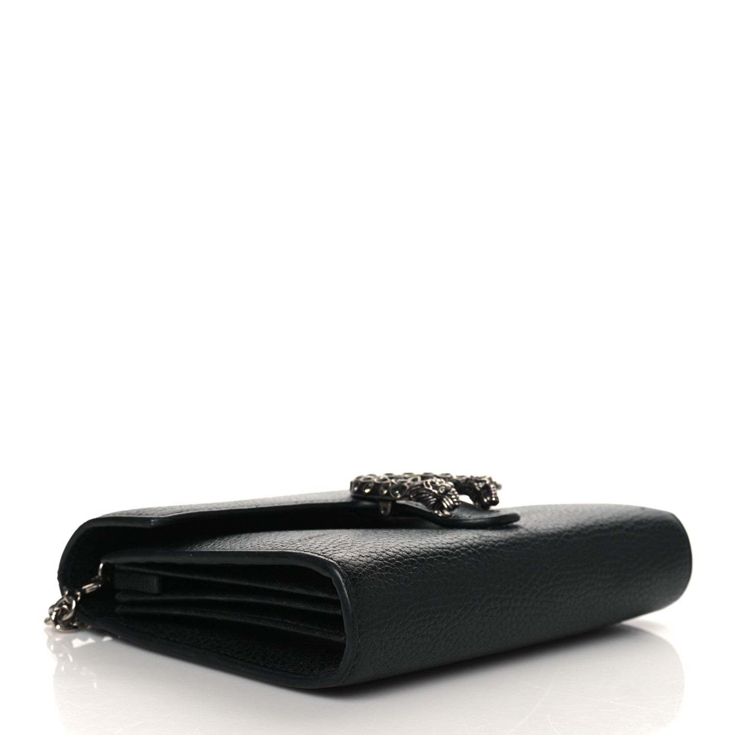 Gucci Calfskin Mini Dionysus Chain Wallet Black 4 of 11