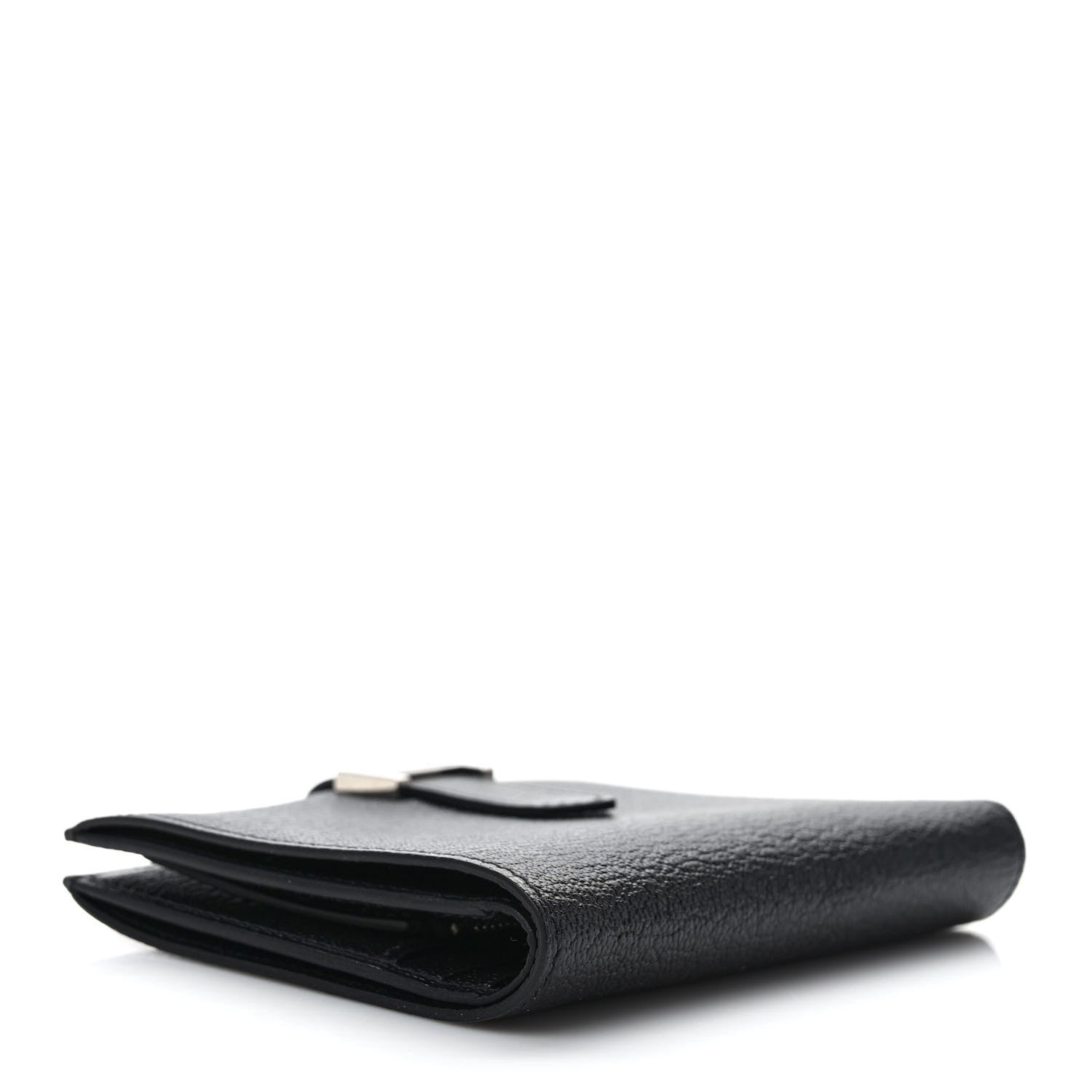 Hermes Chevre Mysore Bearn Compact Wallet Black 4 of 7