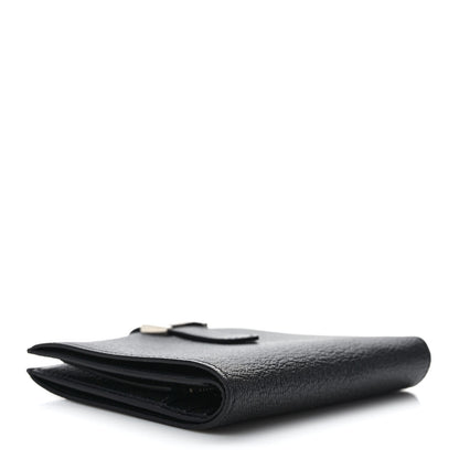 Hermes Chevre Mysore Bearn Compact Wallet Black 4 of 7