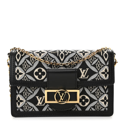 Louis Vuitton Jacquard Since 1854 Dauphine Chain Wallet Grey 1 of 8