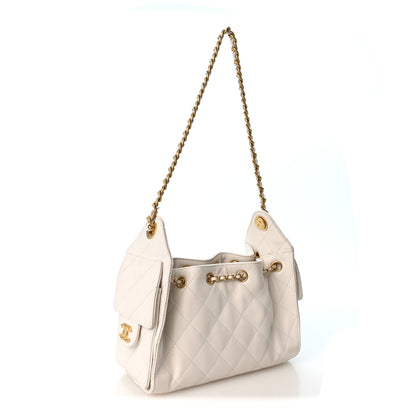 Chanel Caviar Quilted Mini Chanel 25 Handbag White 3 of 10