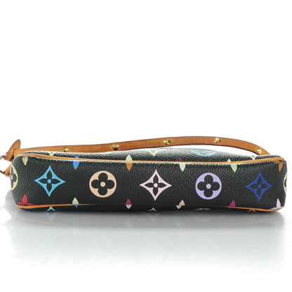 Louis Vuitton Monogram Multicolor Pochette Accessories Black 10 of 10