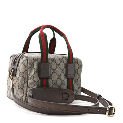 Gucci GG Supreme Web Mini GG Top Handle Bag Beige Ebony New Acero 3 of 10