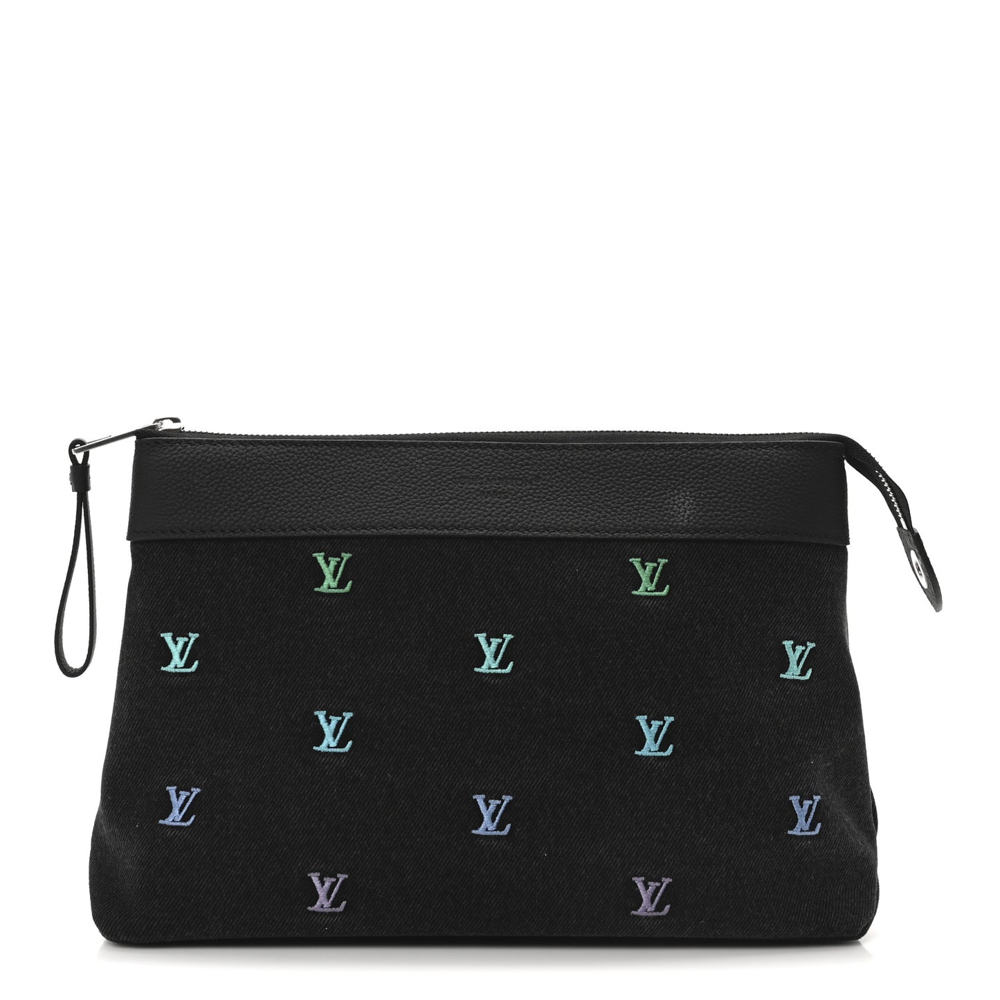 Blason Denim Pochette Voyage Souple Black Gradient Blue