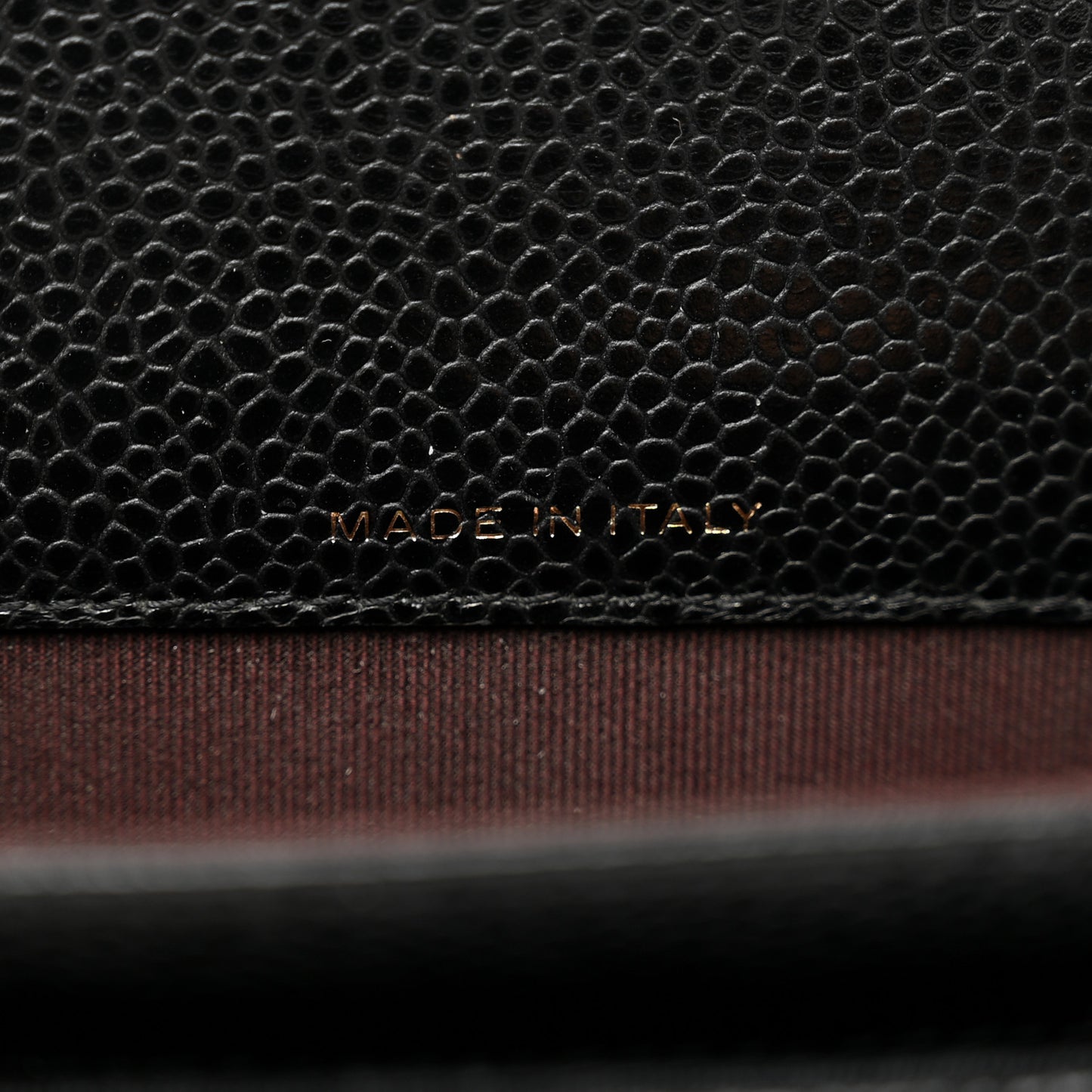 Caviar Quilted Flap Card Holder Black