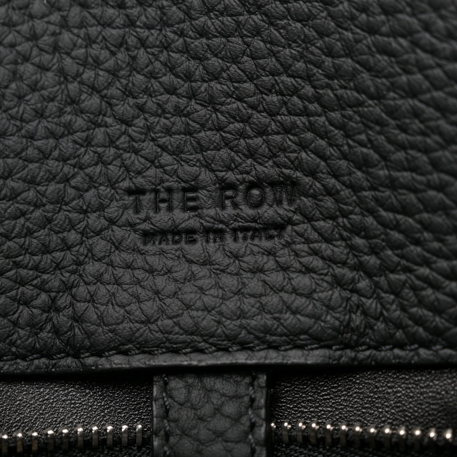 The Row Matte Grained Calfskin Margaux Shoulder 12 Black 6 of 10