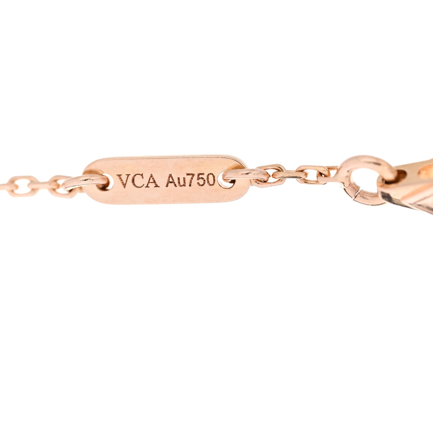 Van Cleef & Arpels 18K Rose Gold Carnelian Sweet Alhambra Bracelet 3 of 5