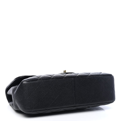 Chanel Caviar Quilted Jumbo Single Flap Black 3 of 8