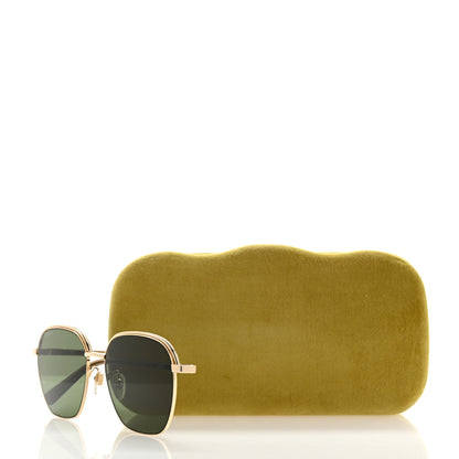 Gucci Metal Square Frame Sunglasses GG0110SA Gold Grey 8 of 8