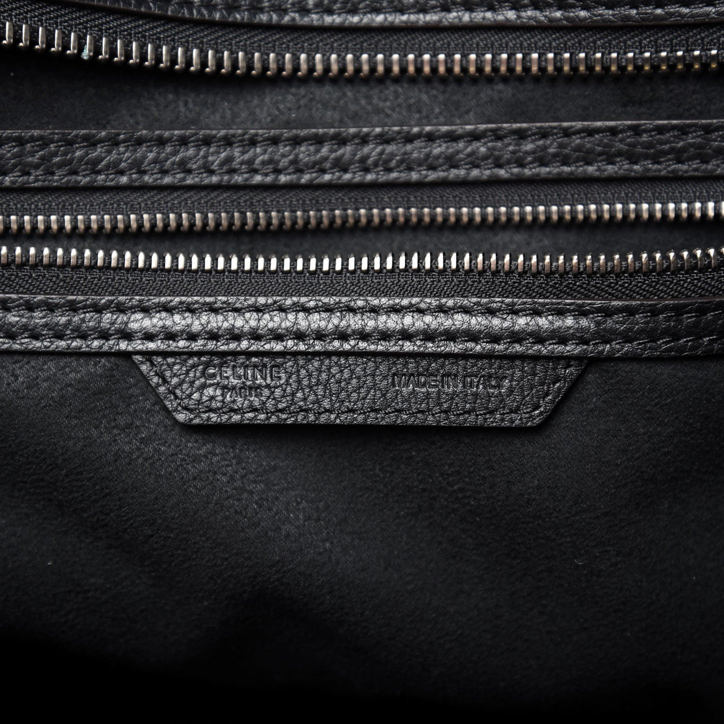 Drummed Calfskin Mini Luggage Black