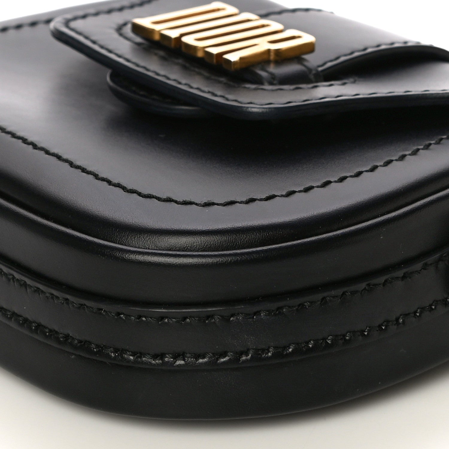 Christian Dior Calfskin Mini D Fence Saddle Bag Black 11 of 16