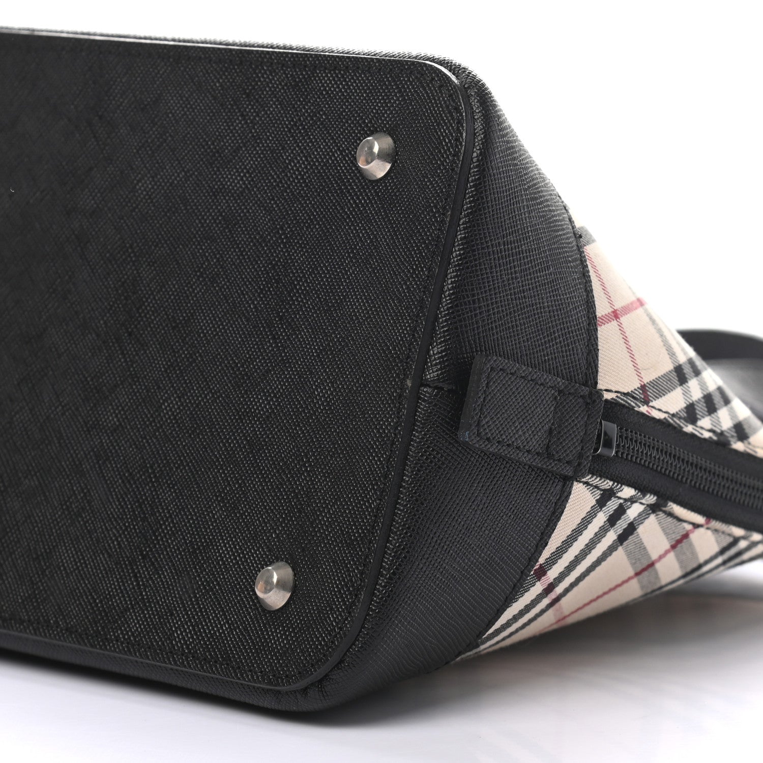 Burberry Vintage Check Bowler Tote Black 8 of 10