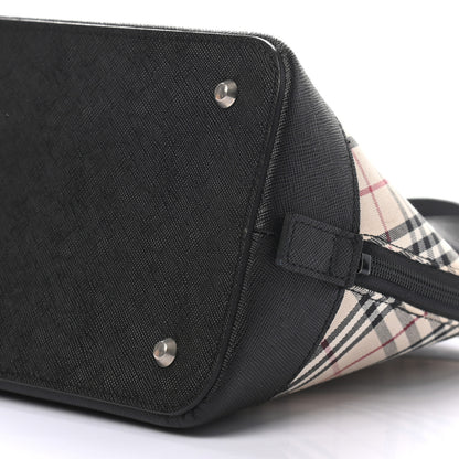 Burberry Vintage Check Bowler Tote Black 8 of 10