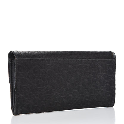 Christian Dior Monogram Flap Wallet Black 3 of 7