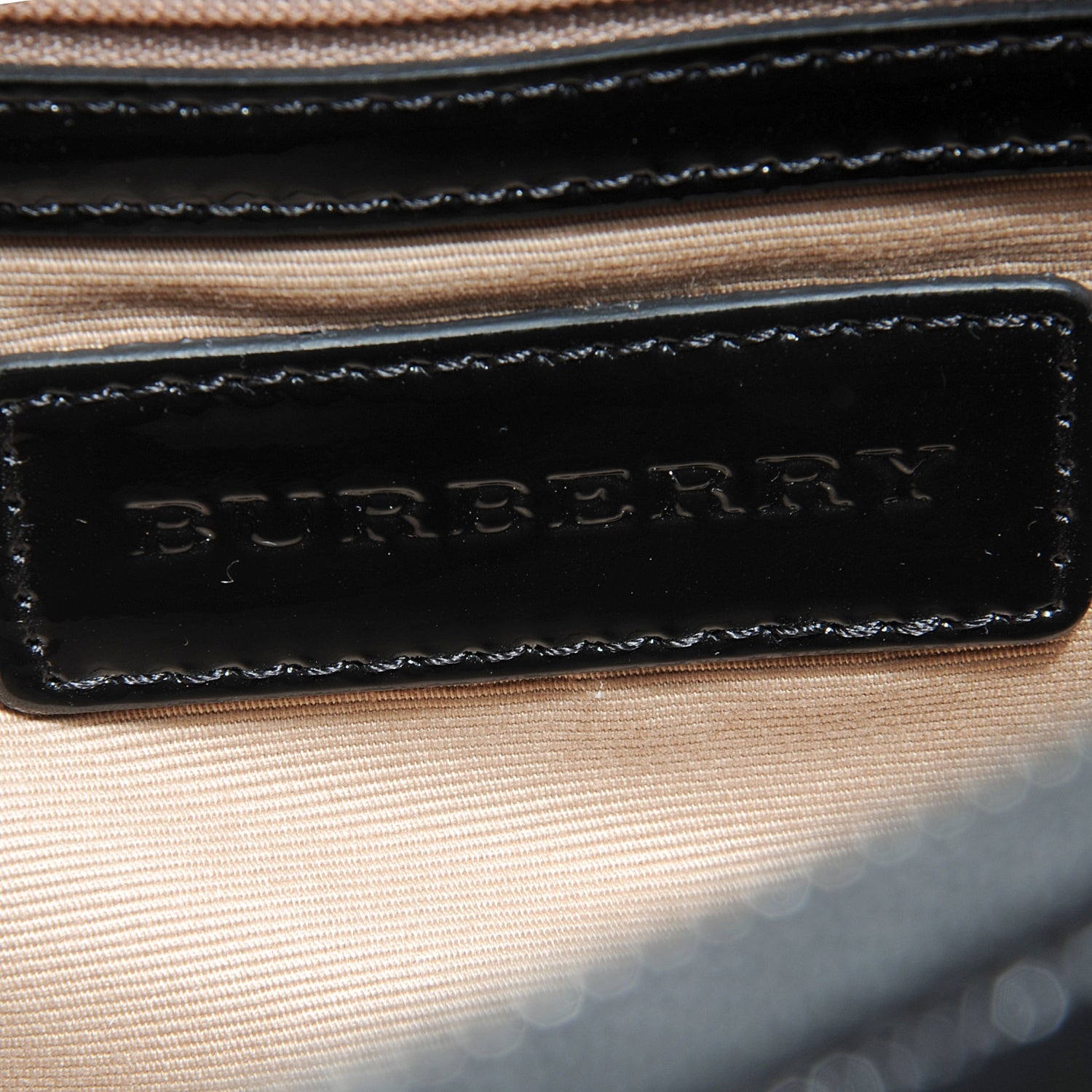 Burberry Patent Nova Check Pilgrim Tote Black 6 of 8