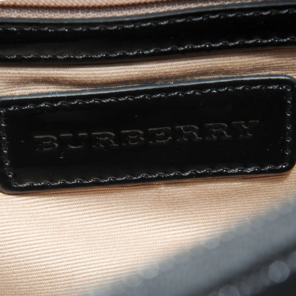 Burberry Patent Nova Check Pilgrim Tote Black 6 of 8