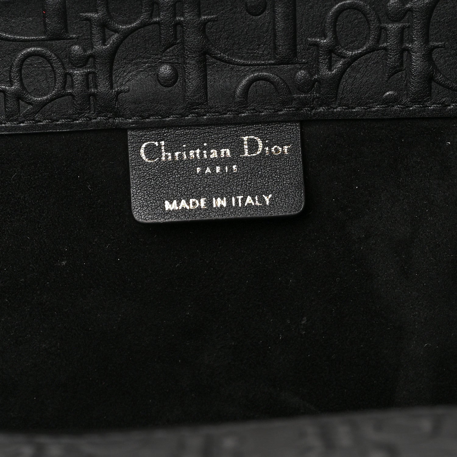 Christian Dior Oblique Calfskin Embossed Book Tote Black 6 of 9