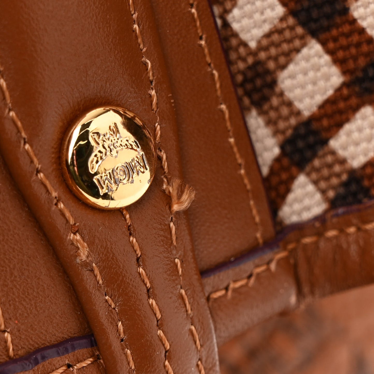 Visetos Large Liz Reversible Shopper Tote Cognac