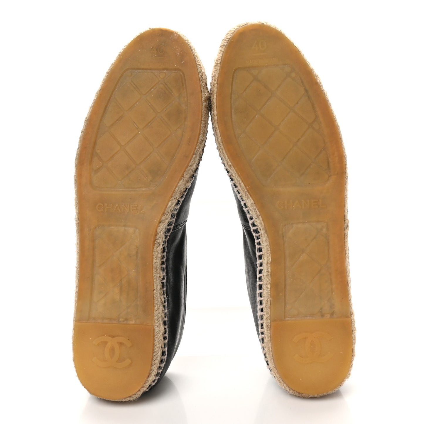 Lambskin CC Espadrilles 40 Black
