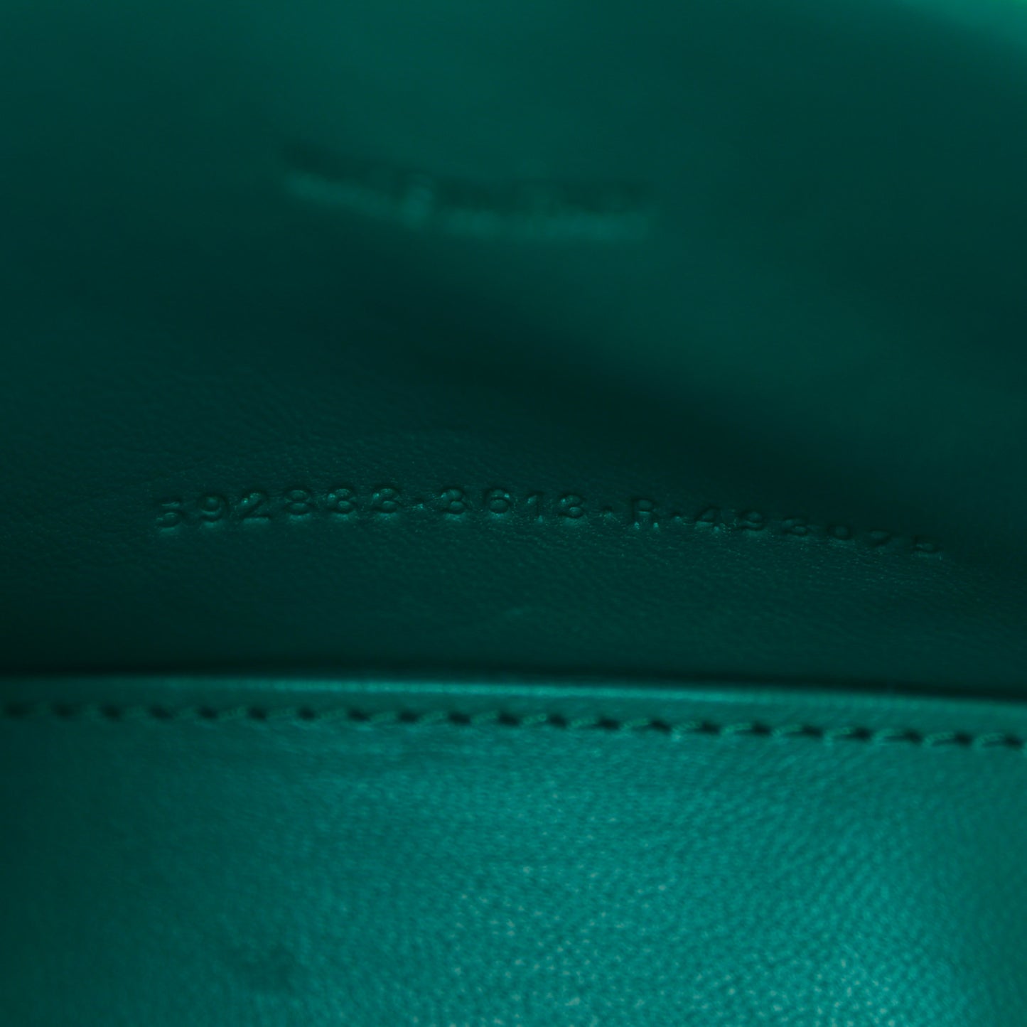 Shiny Calfskin Crocodile Embossed Hourglass Top Handle Bag XS Jade