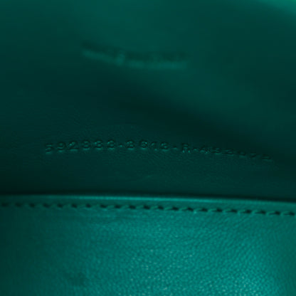 Balenciaga Shiny Calfskin Crocodile Embossed Hourglass Top Handle Bag XS Jade 8 of 11