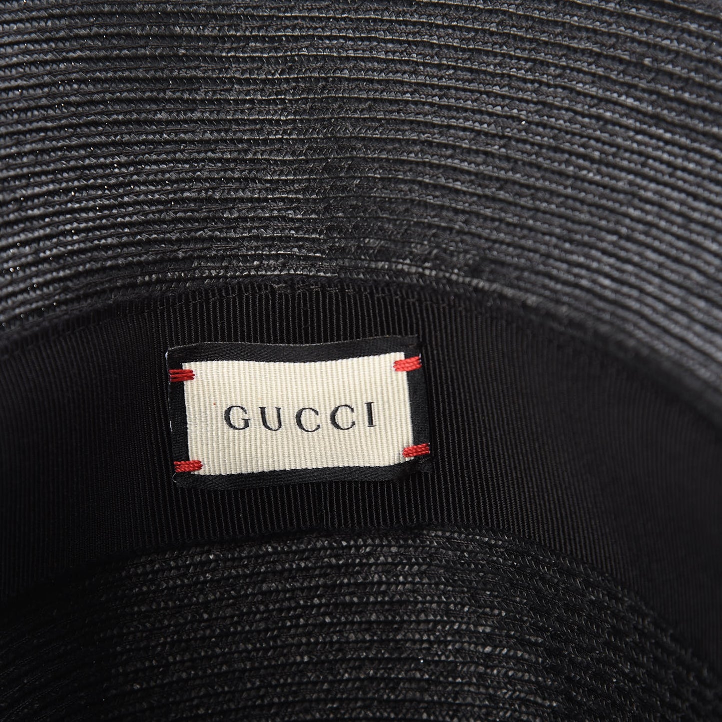 Raffia Double G Hat S Black
