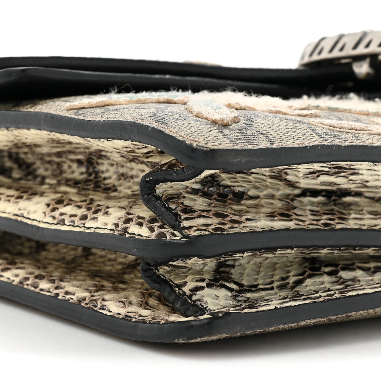 Gucci X MLB GG Supreme Monogram Python NY Yankees Patch Embroidered Small Dionysus Shoulder Bag 12 of 16