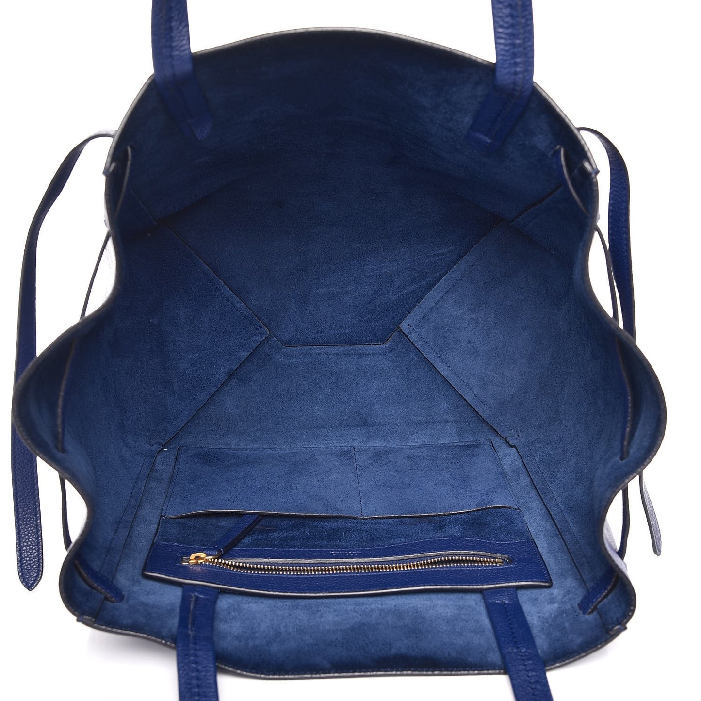 Soft Grained Calfskin Small Belt Cabas Phantom Indigo