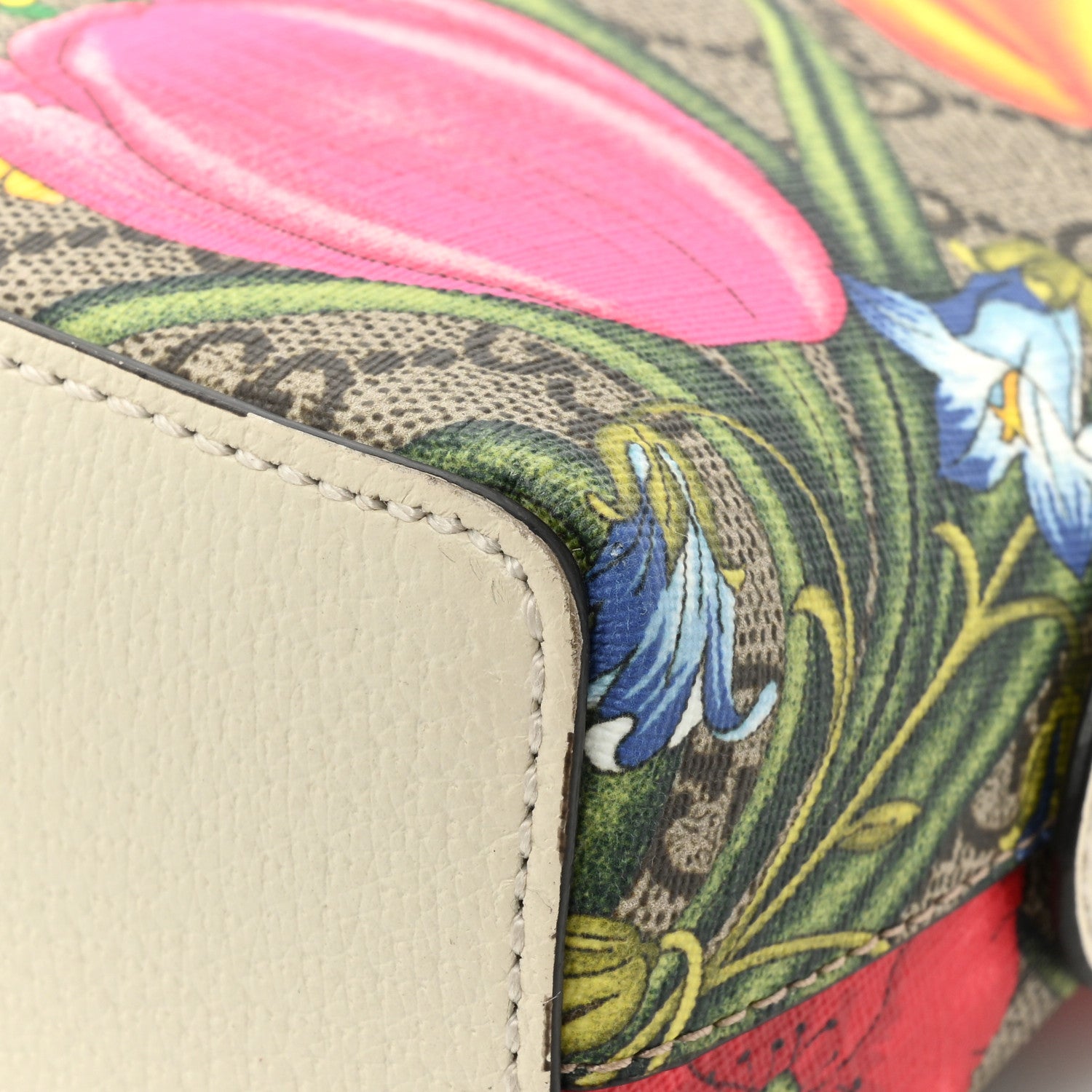 Gucci GG Supreme Monogram Flora Web GG Small Ophidia Dome Shoulder Bag White 11 of 16