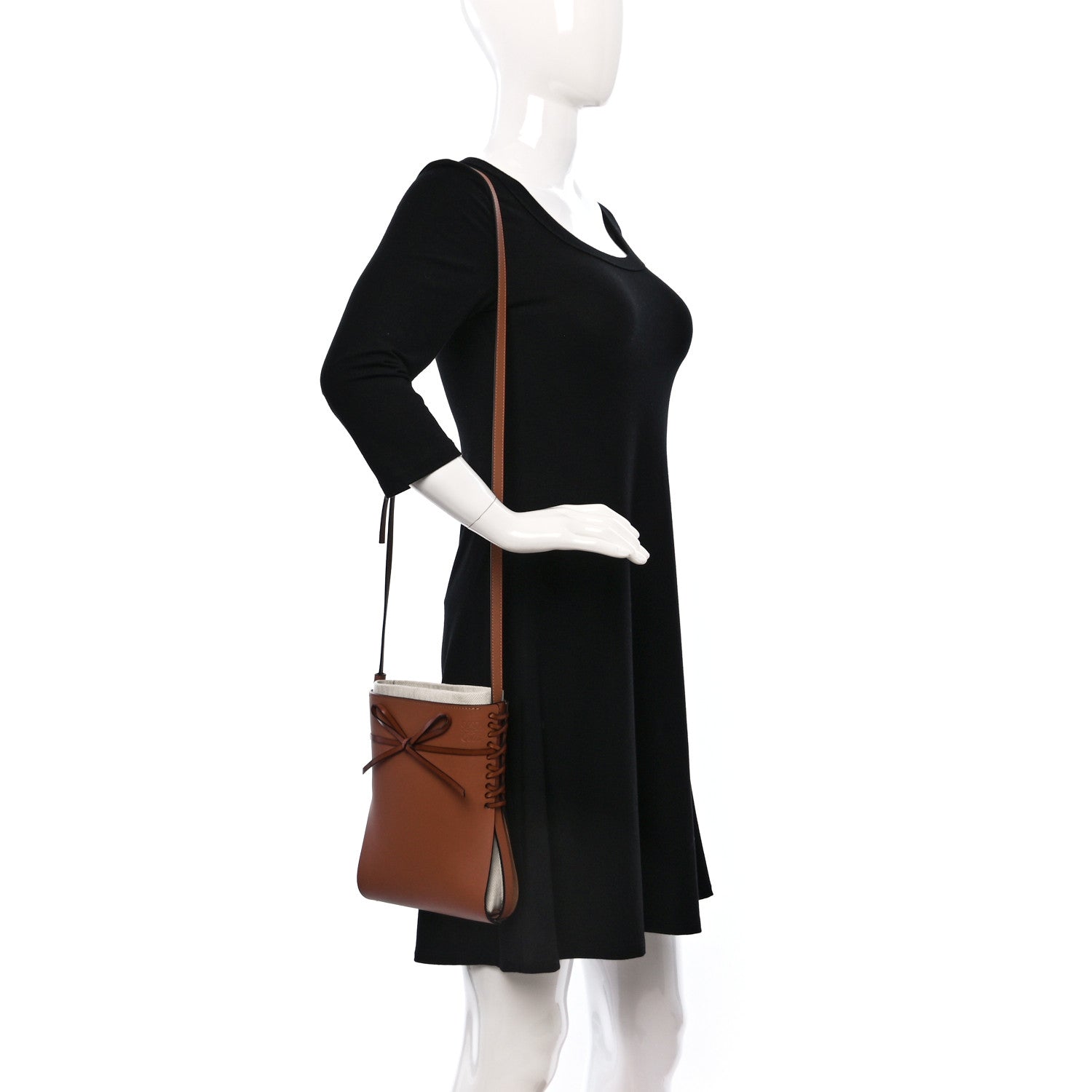 Loewe Smooth Calfskin Ikebana Small Shoulder Bag Tan 2 of 8