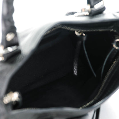 Balenciaga Chevre Silver Metallic Edge Hardware Mini City Black 5 of 7