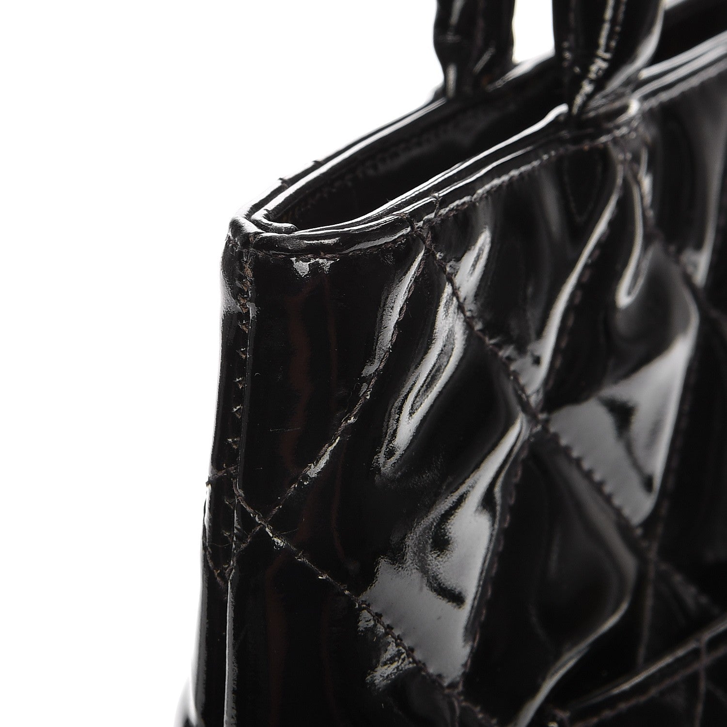 Chanel Patent Quilted Medallion Tote Black 8 of 29