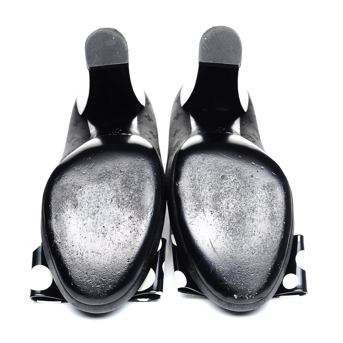 Satin Patent Kusama Infinity Dots Pumps 38 Black White