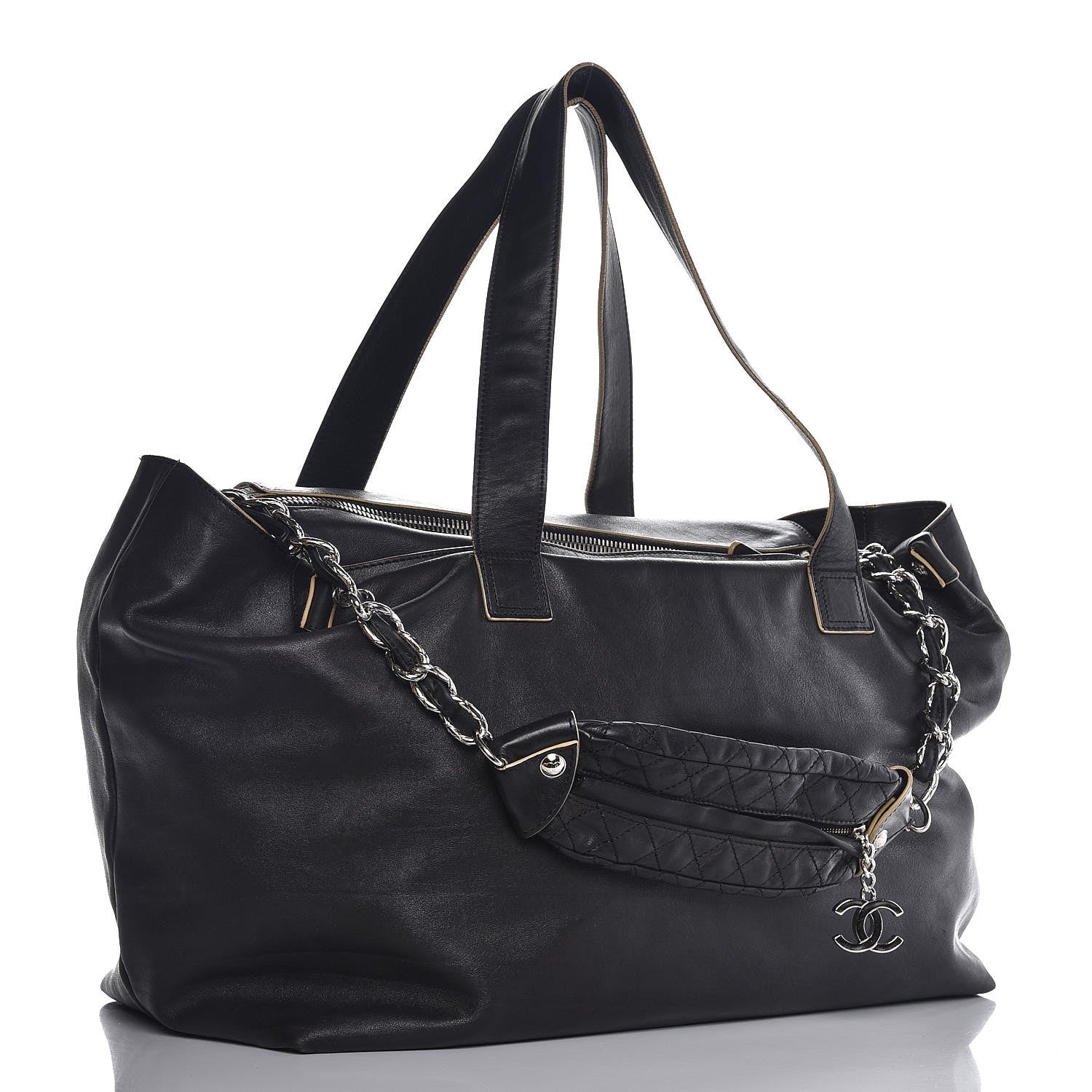 Chanel Lambskin Edgy XL Tote Black 3 of 12