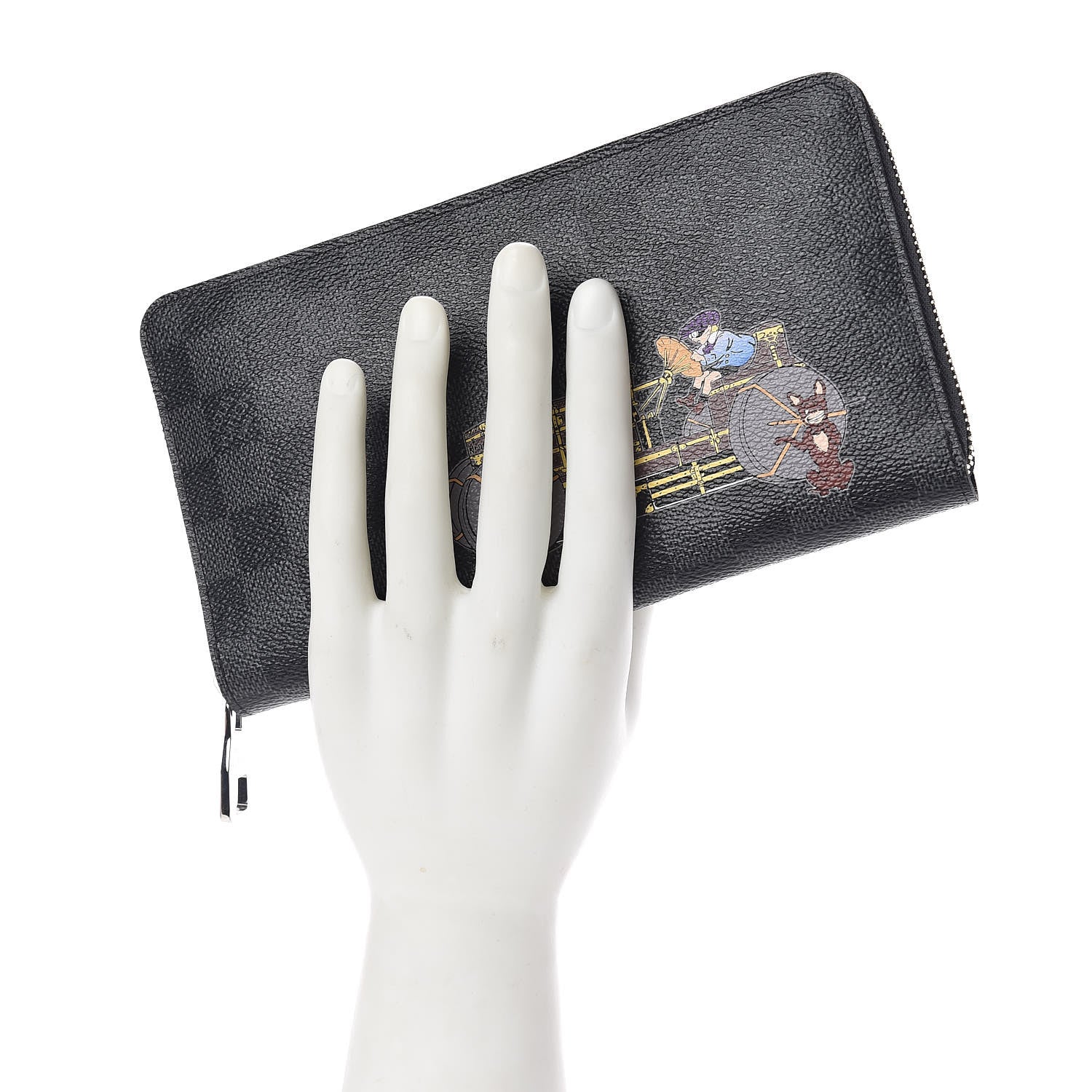 Louis Vuitton Damier Graphite Illustre Zippy Organizer Wallet 2 of 6