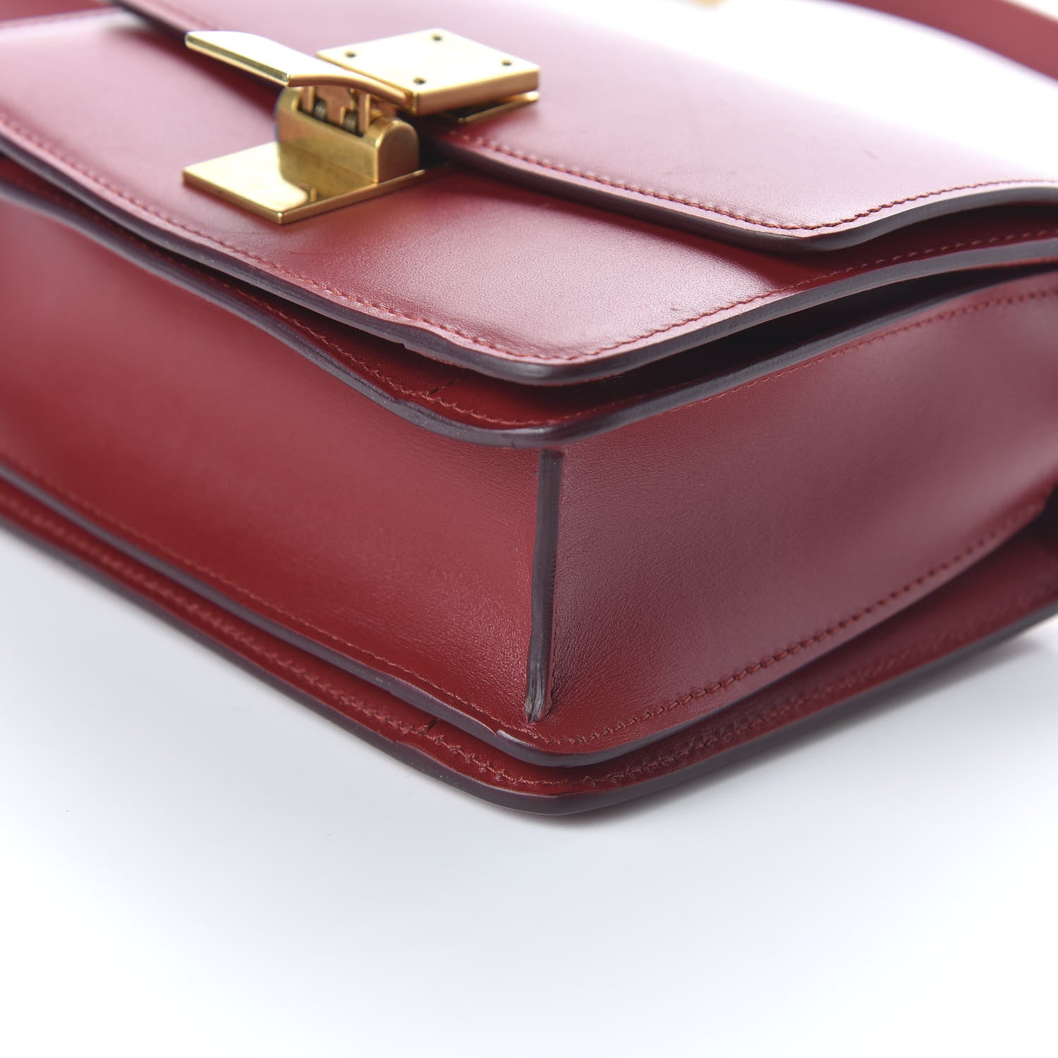 Celine Box Calfskin Small Classic Box Flap Bag Red 7 of 10