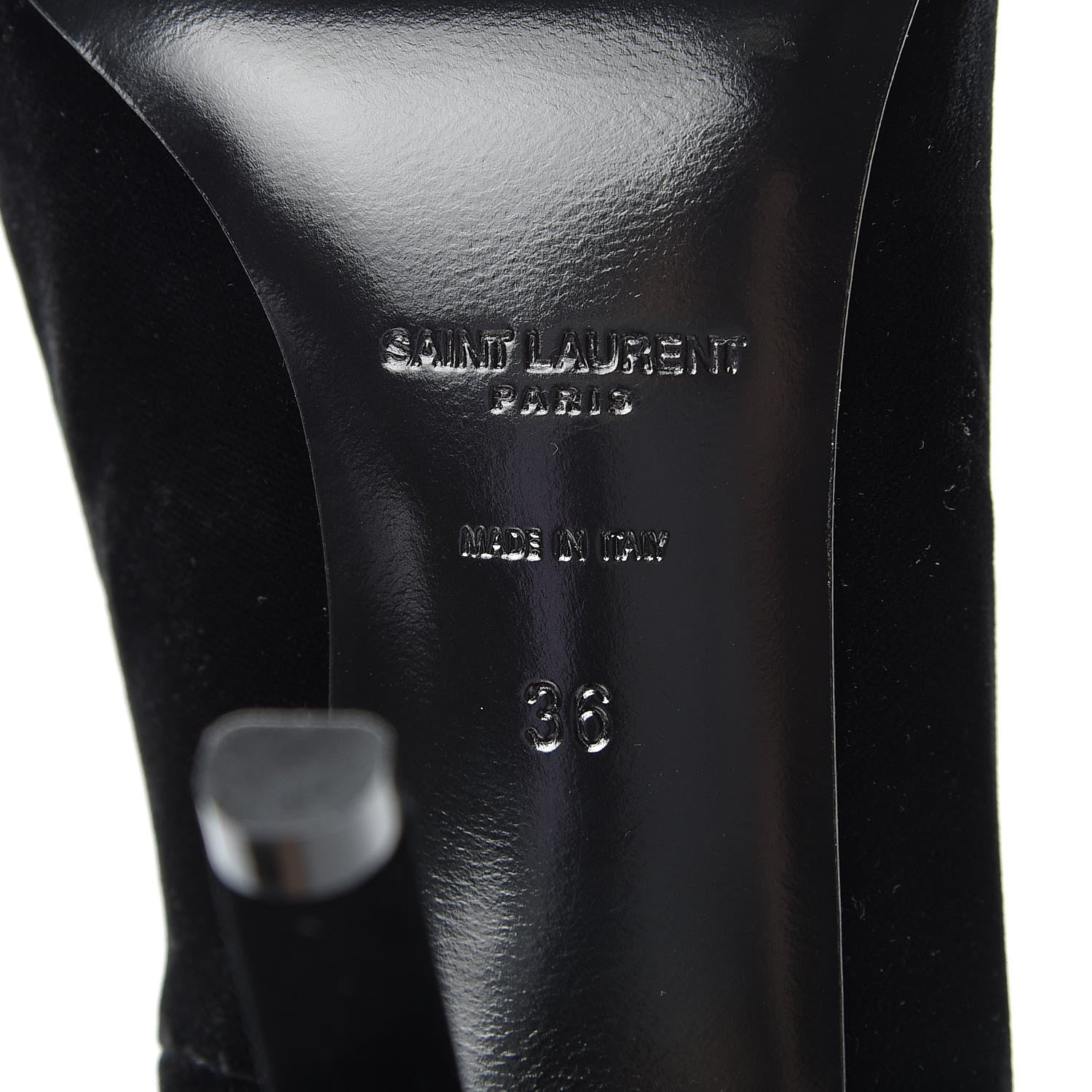 Saint Laurent Velvet Anja 105 Pumps 36 Black 7 of 12