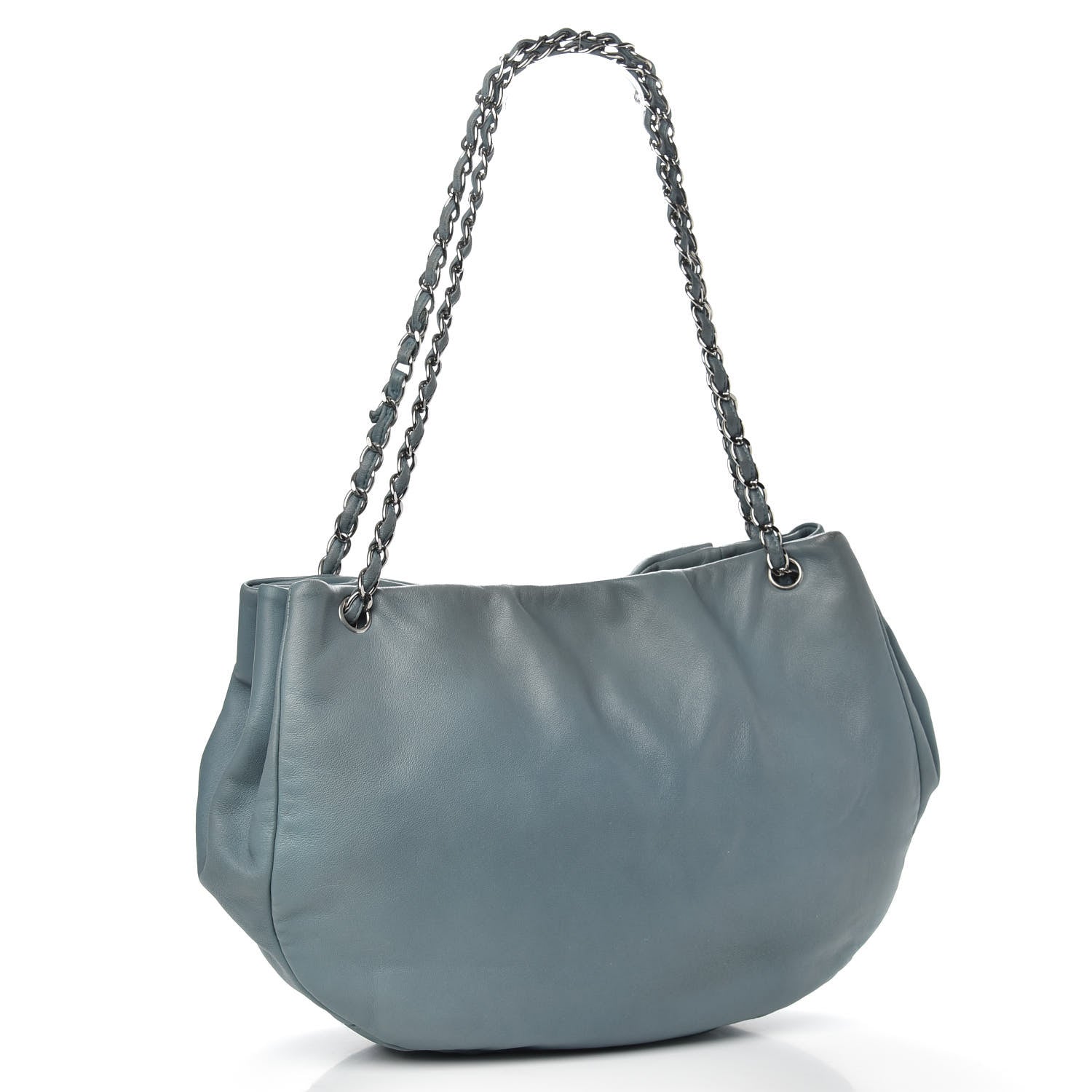 Chanel Lambskin Sensual Hobo Blue 3 of 12