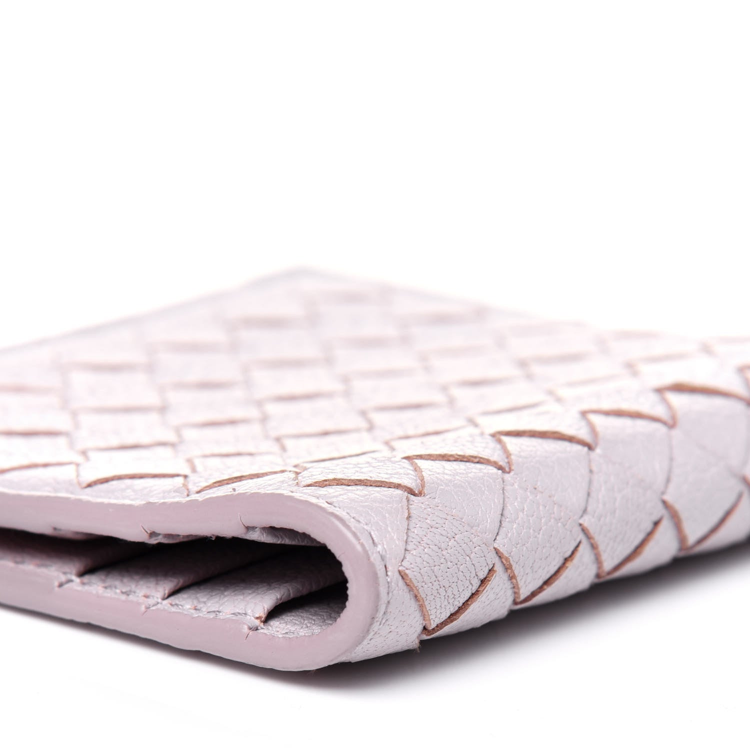 Bottega Veneta Goatskin Intrecciato Card Holder Pink 10 of 15