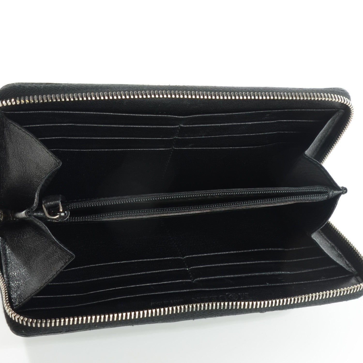 Alexander McQueen Lambskin Skull Continental Zip Wallet Black 5 of 7