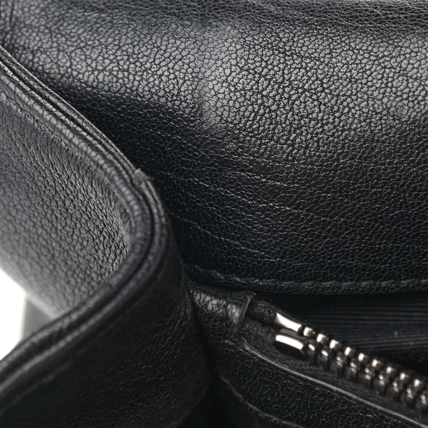 Saint Laurent Sheepskin Matelasse Chevron Monogram Large College Satchel Black 14 of 14