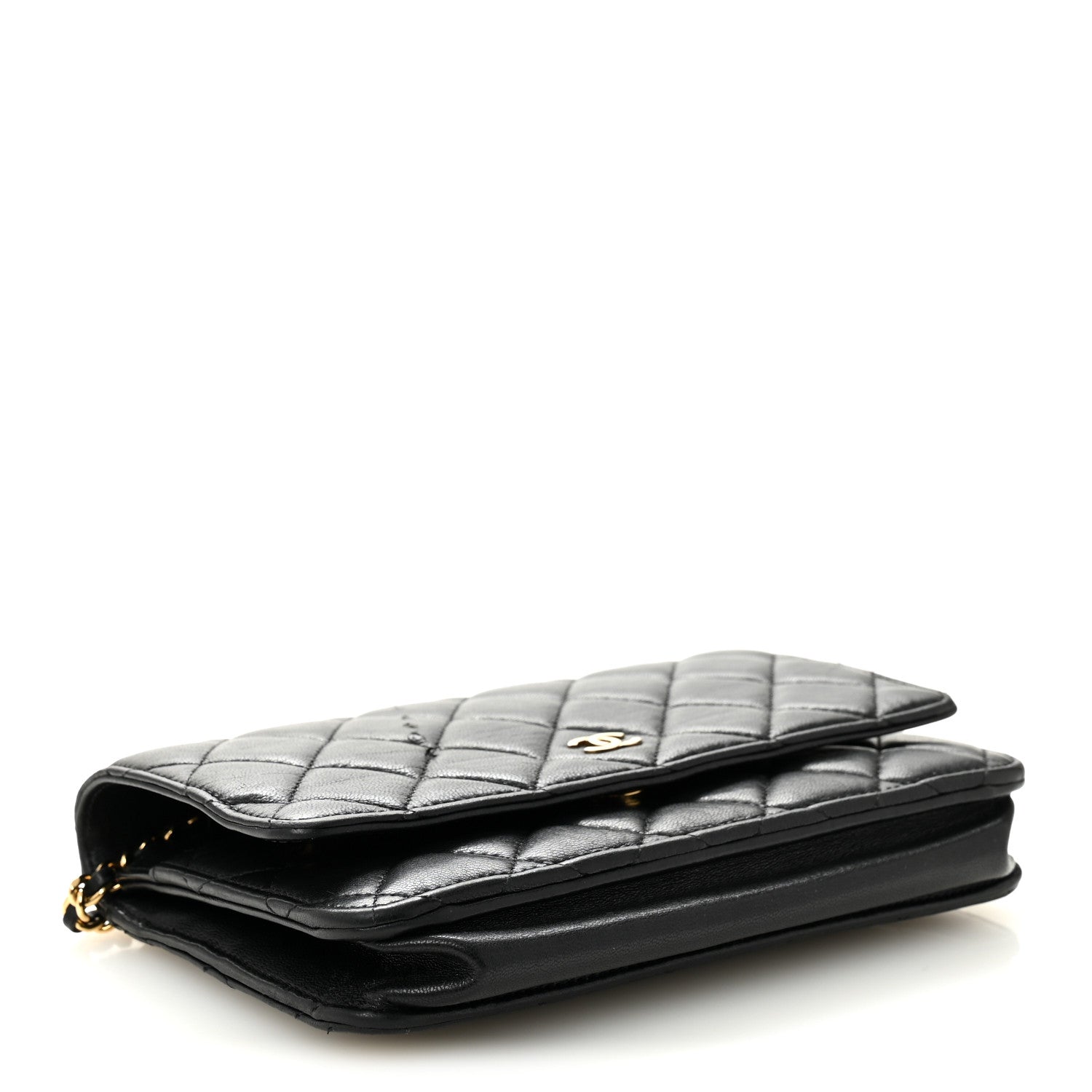 Chanel Lambskin Quilted Wallet On Chain WOC Black 4 of 13