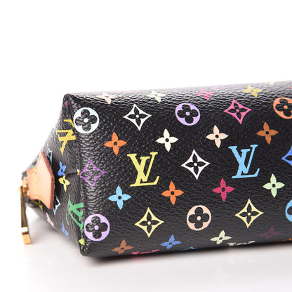 Louis Vuitton Monogram Multicolor Cosmetic Pouch Black Grenade 7 of 9