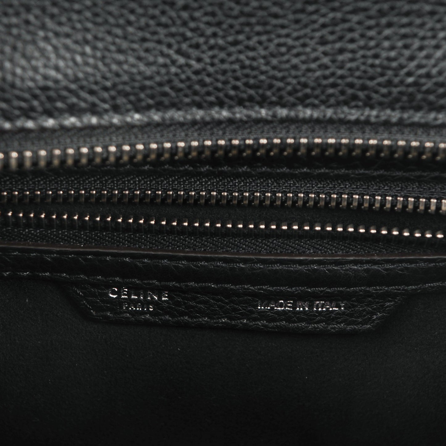 Drummed Calfskin Micro Luggage Black