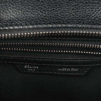 Celine Drummed Calfskin Micro Luggage Black 6 of 8
