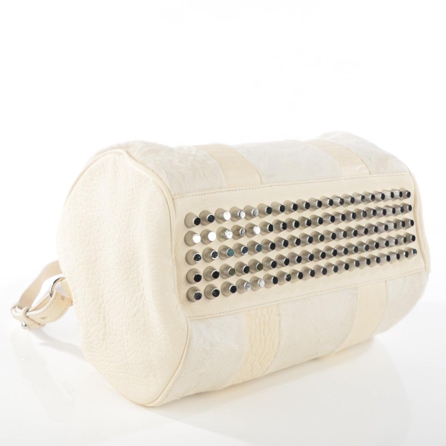 Alexander Wang Pebbled Lambskin Pony Hair Rocco White Rhodium Hardware 4 of 8